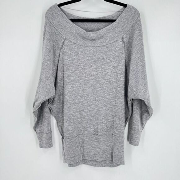 We The Free Women's Palisades Off Shoulder Dolman Sleeve Top Blouse Gray Size PS - Picture 4 of 10
